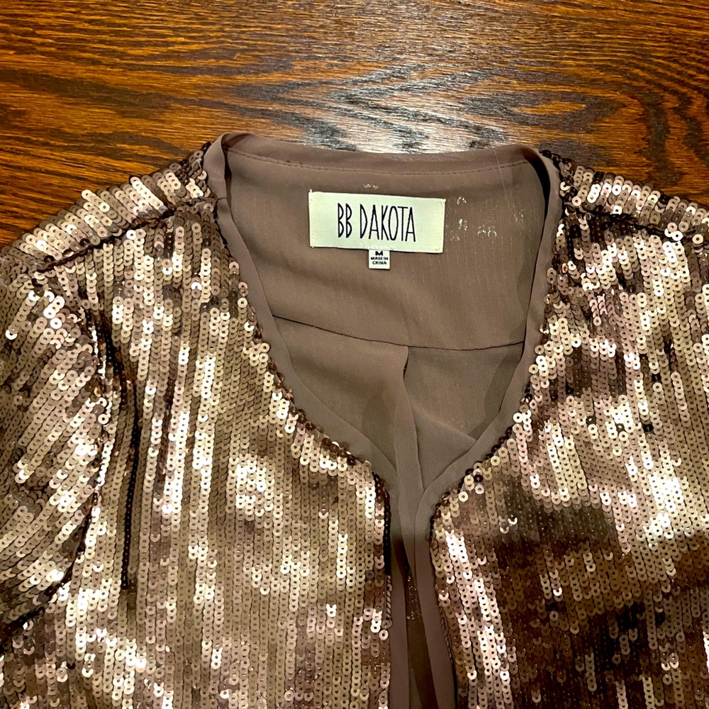 BB Dakota sequin cropped blazer